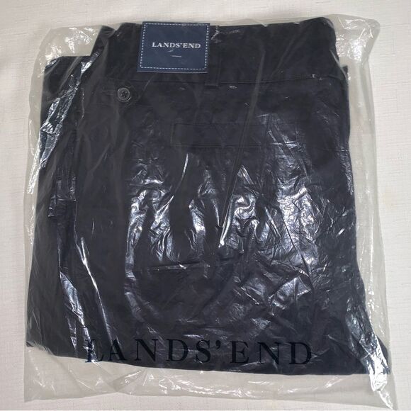 NEW LANDS' END Women's 8 Slim Leg Chino Pants True Navy Flat Front Spring Preppy - Picture 6 of 8